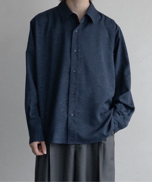 CASPER JOHN(キャスパージョン)の「Various loose shirts -flower jacquard-/バリアスルーズシャツ -フラワージャガード-(シャツ/ブラウス・メンズ・ネイビー/レッド/ブラック/アイボリー・LARGE/MEDIUM/SMALL/X-SMALL)」の21枚目の写真