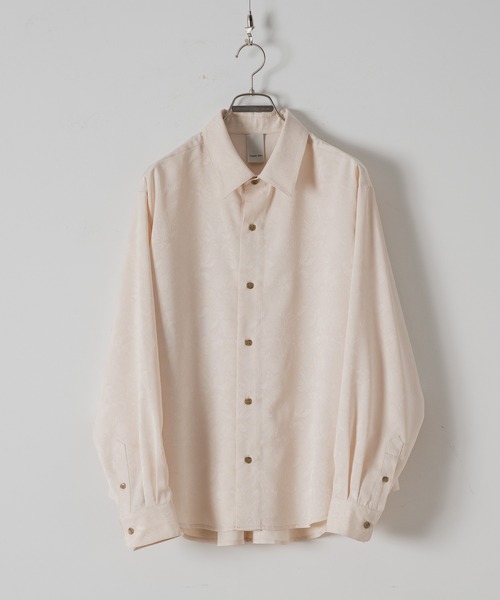 CASPER JOHN(キャスパージョン)の「Various loose shirts -flower jacquard-/バリアスルーズシャツ -フラワージャガード-(シャツ/ブラウス・メンズ・ネイビー/レッド/ブラック/アイボリー・LARGE/MEDIUM/SMALL/X-SMALL)」の5枚目の写真