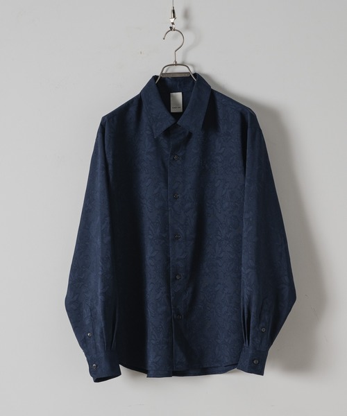 CASPER JOHN(キャスパージョン)の「Various loose shirts -flower jacquard-/バリアスルーズシャツ -フラワージャガード-(シャツ/ブラウス・メンズ・ネイビー/レッド/ブラック/アイボリー・LARGE/MEDIUM/SMALL/X-SMALL)」の20枚目の写真