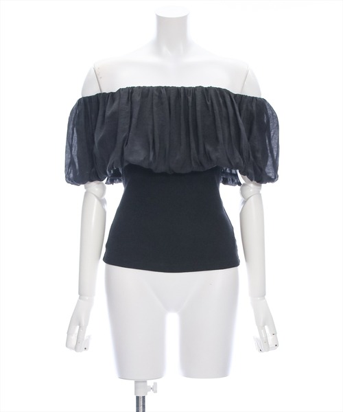 clear（クリア）の「マルチwayオフショルリブカットソートップス［大人 フェミニン］≪再入荷≫（Tシャツ/カットソー・レディース・サックスブルー/アイボリー/ブラック・F）」の4枚目の写真