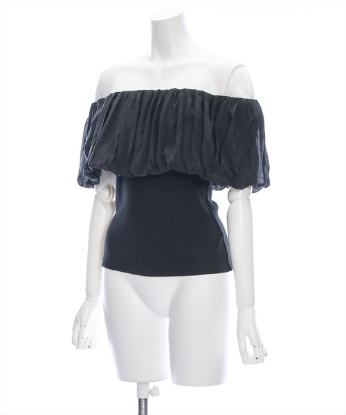 clear（クリア）の「マルチwayオフショルリブカットソートップス［大人 フェミニン］≪再入荷≫（Tシャツ/カットソー・レディース・サックスブルー/アイボリー/ブラック・F）」の5枚目の写真