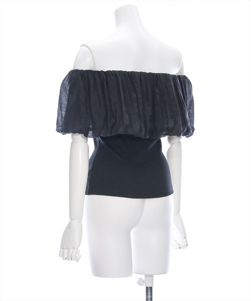 clear（クリア）の「マルチwayオフショルリブカットソートップス［大人 フェミニン］≪再入荷≫（Tシャツ/カットソー・レディース・サックスブルー/アイボリー/ブラック・F）」の7枚目の写真