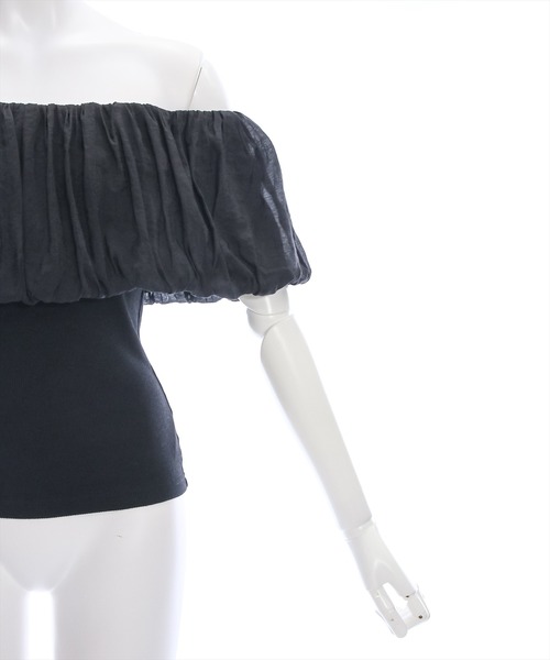 clear（クリア）の「マルチwayオフショルリブカットソートップス［大人 フェミニン］≪再入荷≫（Tシャツ/カットソー・レディース・サックスブルー/アイボリー/ブラック・F）」の9枚目の写真