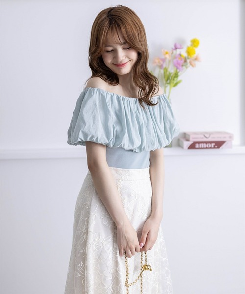 clear（クリア）の「マルチwayオフショルリブカットソートップス［大人 フェミニン］≪再入荷≫（Tシャツ/カットソー・レディース・サックスブルー/アイボリー/ブラック・F）」の15枚目の写真