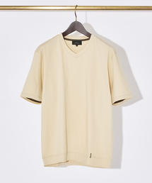 bexist（ベグジット）の「【コットンシルケット】ポンチ Vネック Tシャツ（Tシャツ/カットソー）」