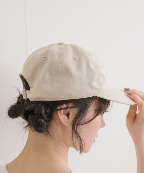 casita(RETRO GIRL)（カシータ）の「リボン刺繍キャップ（キャップ・レディース・ブルー/アイボリー/ブラック・ONE SIZE）」の7枚目の写真