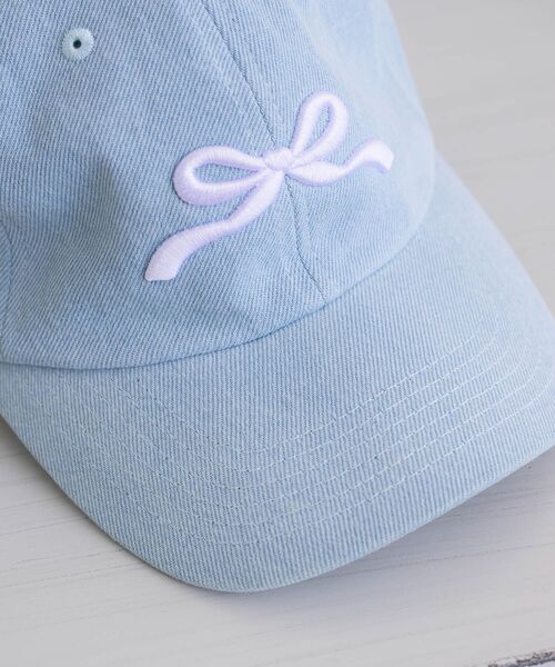 casita(RETRO GIRL)（カシータ）の「リボン刺繍キャップ（キャップ・レディース・ブルー/アイボリー/ブラック・ONE SIZE）」の18枚目の写真