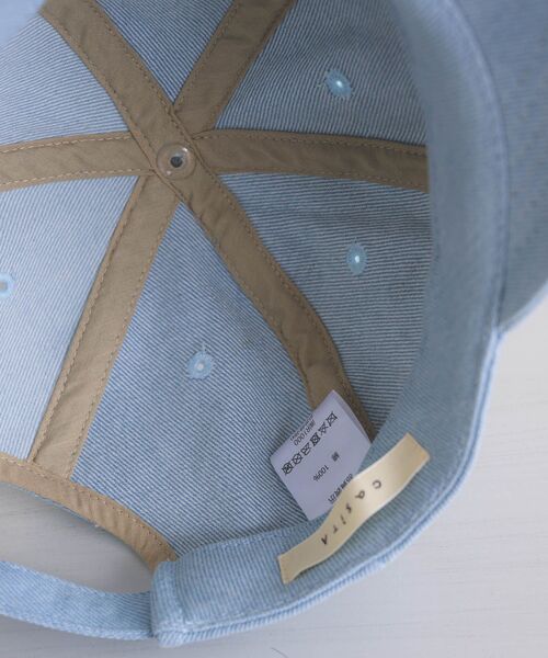 casita(RETRO GIRL)（カシータ）の「リボン刺繍キャップ（キャップ・レディース・ブルー/アイボリー/ブラック・ONE SIZE）」の22枚目の写真