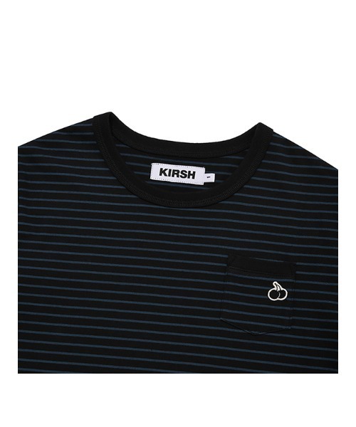 KIRSH（キルシー）の「KIRSH MONO CHERRY STRIPE T-SHIRT キルシー ユニ モノ チェリー ストライプ Tシャツ（Tシャツ/カットソー・レディース・スカイブルー/ネイビー/ライトオレンジ系・ONE SIZE）」の18枚目の写真