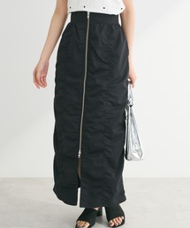 ・ELENCARE　DUE　シャーリングW-ZIPスカート