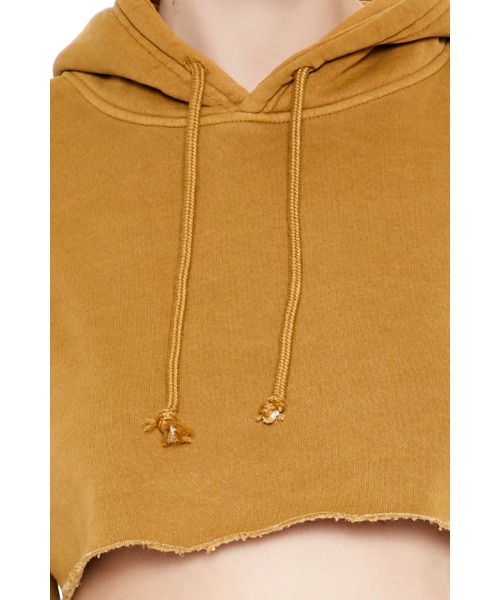 FOREVER 21（フォーエバー トゥエンティーワン）の「裏毛ショートパーカー（スウェット・レディース・ベージュ/ブラック/グリーン・LARGE/MEDIUM/SMALL）」の14枚目の写真