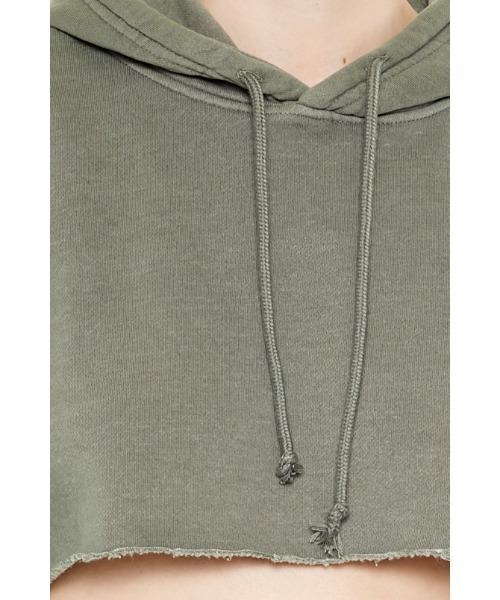 FOREVER 21（フォーエバー トゥエンティーワン）の「裏毛ショートパーカー（スウェット・レディース・ベージュ/ブラック/グリーン・LARGE/MEDIUM/SMALL）」の4枚目の写真