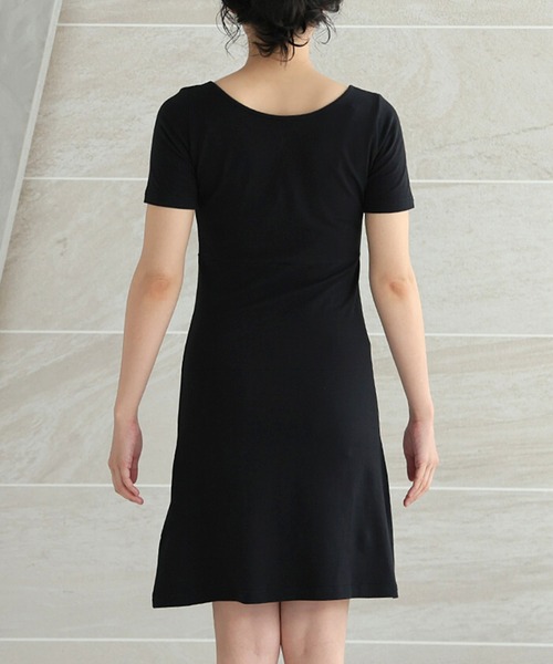 汗染み対策☆年中使える】Vネックペチコートワンピース（汗じみ防止