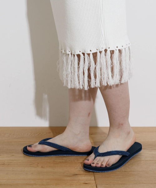 Indosole(インドソール)の「indosole Pable FLIP FLOPS 2(サンダル・レディース・インディゴブルー/ブラック/オフホワイト・4/6/8)」の9枚目の写真