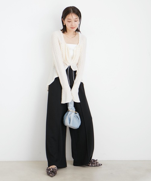 VIS（ビス）の「【洗える】フリルレースブラウス（シャツ/ブラウス・レディース・ブラック/オフホワイト・FREE）」の19枚目の写真