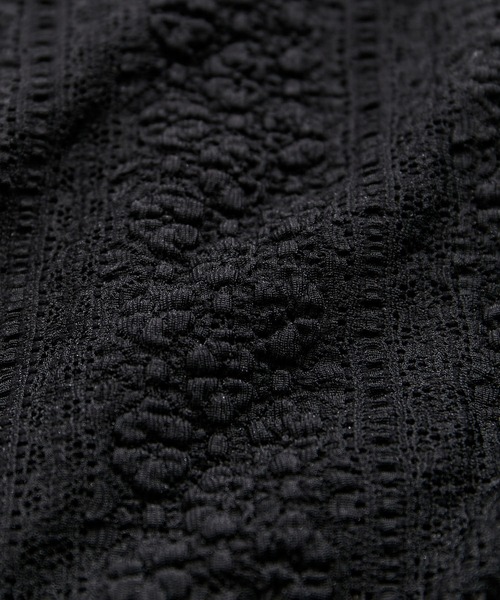 VIS（ビス）の「【洗える】フリルレースブラウス（シャツ/ブラウス・レディース・ブラック/オフホワイト・FREE）」の12枚目の写真