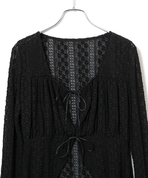 VIS（ビス）の「【洗える】フリルレースブラウス（シャツ/ブラウス・レディース・ブラック/オフホワイト・FREE）」の22枚目の写真