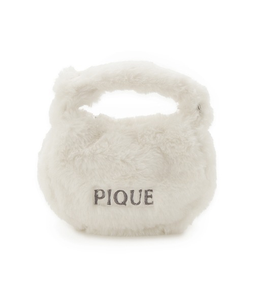 gelato pique(ジェラートピケ)の「【限定カラーあり】エコファーハンドルポーチ(ポーチ・レディース・ダークグレー/ブルー/ピンク/ベージュ/オフホワイト・FREE)」の17枚目の写真
