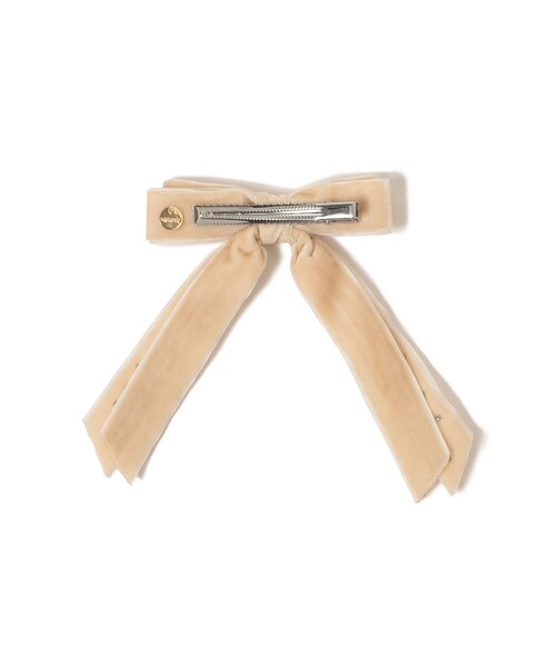 BEAMS BOY（ビームスボーイ）の「maturely / パール ベルベット リボン クリップ（バレッタ/ヘアクリップ・レディース・ブラック/アイボリー・ONE SIZE）」の8枚目の写真