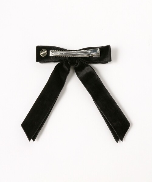 BEAMS BOY（ビームスボーイ）の「maturely / パール ベルベット リボン クリップ（バレッタ/ヘアクリップ・レディース・ブラック/アイボリー・ONE SIZE）」の14枚目の写真