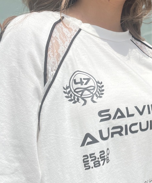 one way（ワンウェイ）の「レース切り替えゲームTシャツ（Tシャツ/カットソー・レディース・ブラック/ホワイト・FREE）」の11枚目の写真