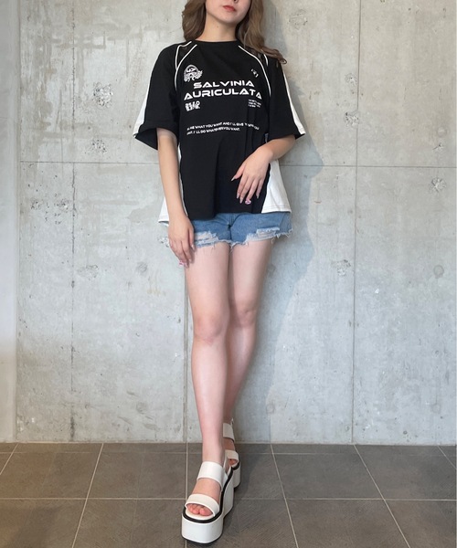 one way（ワンウェイ）の「レース切り替えゲームTシャツ（Tシャツ/カットソー・レディース・ブラック/ホワイト・FREE）」の15枚目の写真