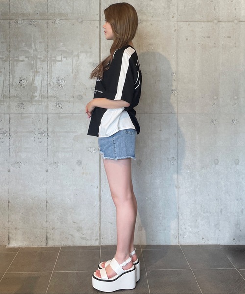 one way（ワンウェイ）の「レース切り替えゲームTシャツ（Tシャツ/カットソー・レディース・ブラック/ホワイト・FREE）」の18枚目の写真