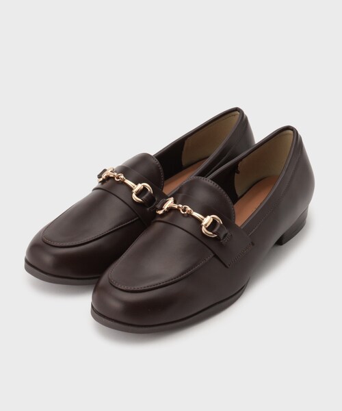 OPAQUE.CLIP(オペークドットクリップ)の「◆【抗菌防臭加工】ビット付きローファー(ドレスシューズ・レディース・ブラウン系その他/ブラック/ナチュラル・03/02/01)」の5枚目の写真