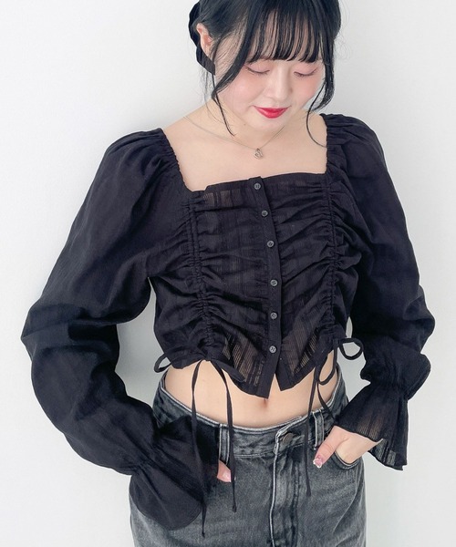 ドロストデザインブラウス Heather（ヘザー）の「ドロストデザインブラウス 140684（シャツ