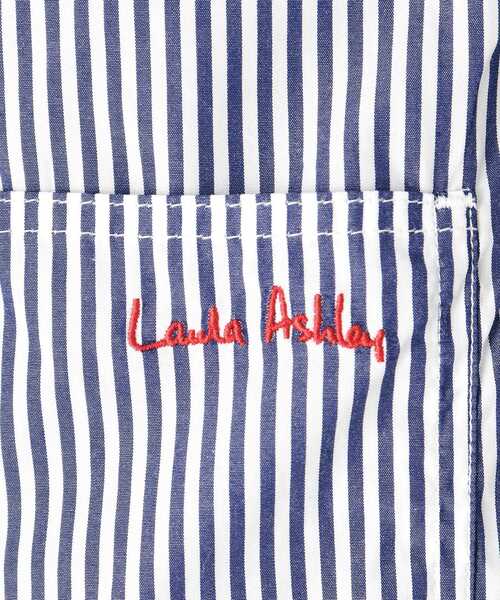 LAURA ASHLEY（ローラアシュレイ）の「【Lサイズあり／日本製／ワンマイルウエア】丸衿ロゴ刺しゅうシャツ（シャツ/ブラウス・レディース・ブルー系2/ブラック系1/グレー系1・38/40）」の11枚目の写真