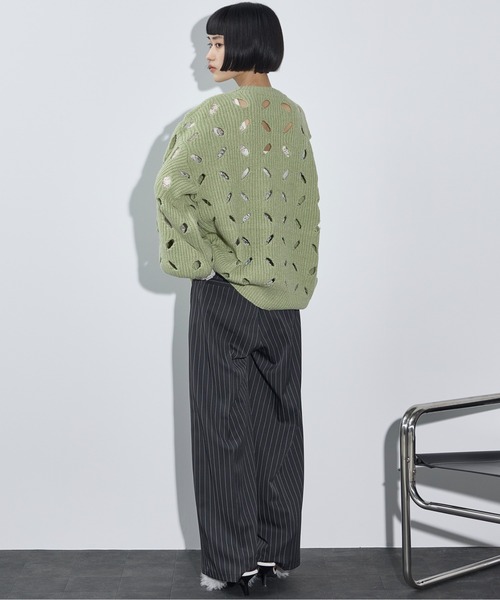 セール】ダブルウエストピンストライプタックパンツ（その他