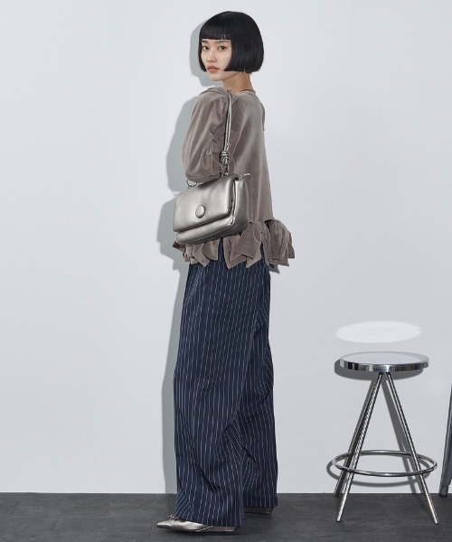 セール】ダブルウエストピンストライプタックパンツ（その他