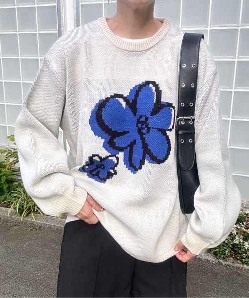 y/m by misato（イムバイミサト）の「ジャガードニットトップス（ニット/セーター・レディース・ブラック/アイボリー/グレー・FREE）」の20枚目の写真