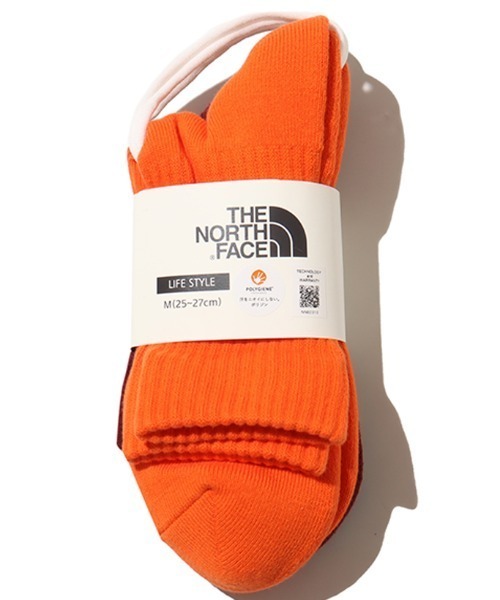 THE NORTH FACE(ザノースフェイス)の「THE NORTH FACE TNF Logo 2P Crew / ザ・ノース・フェイス TNF ロゴ 2P クルー(ソックス/靴下・メンズ・オレンジ/マルチ/ブラウン・L/M/S)」の9枚目の写真
