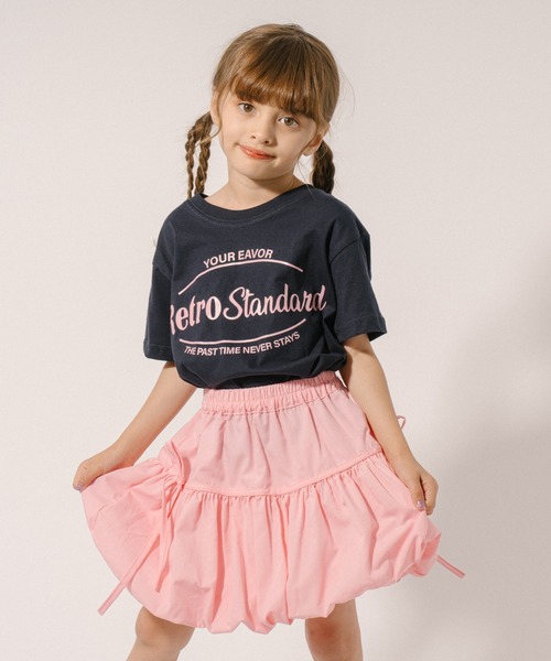 URBAN CHERRY（アーバンチェリー）の「リボンバルーンミニスカート（スカート・キッズ・ホワイト/ピンク/ブラック・140cm/130cm/120cm/110cm）」の3枚目の写真