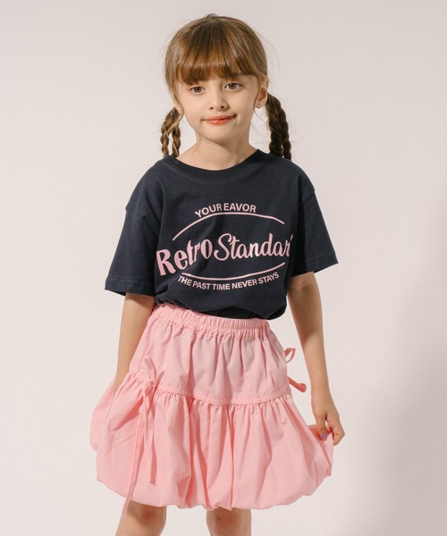 URBAN CHERRY（アーバンチェリー）の「リボンバルーンミニスカート（スカート・キッズ・ホワイト/ピンク/ブラック・140cm/130cm/120cm/110cm）」の8枚目の写真