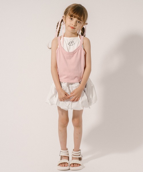 URBAN CHERRY（アーバンチェリー）の「リボンバルーンミニスカート（スカート・キッズ・ホワイト/ピンク/ブラック・140cm/130cm/120cm/110cm）」の6枚目の写真