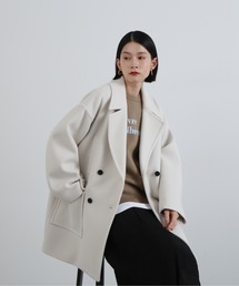 N.（N. Natural Beauty Basic） | ◆ビーバーメルトンデザインセミロングコート《S Size Line》(ピーコート)