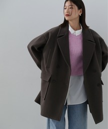 N.（N. Natural Beauty Basic） | ◆ビーバーメルトンデザインセミロングコート《S Size Line》(ピーコート)