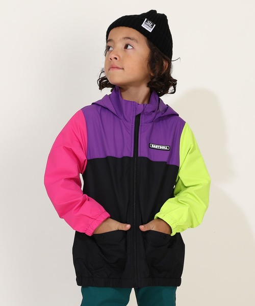 BABYDOLL（ベビードール）の「【防風撥水】2WAYウィンドブレーカー 9838K（ナイロンジャケット・キッズ・ブラック/ベビーピンク/チャコールグレー/オフホワイト/パープル/ベージュ/その他1/グリーン系その他7・90cm/100cm/110cm/120cm/130cm/140cm/150cm）」の8枚目の写真