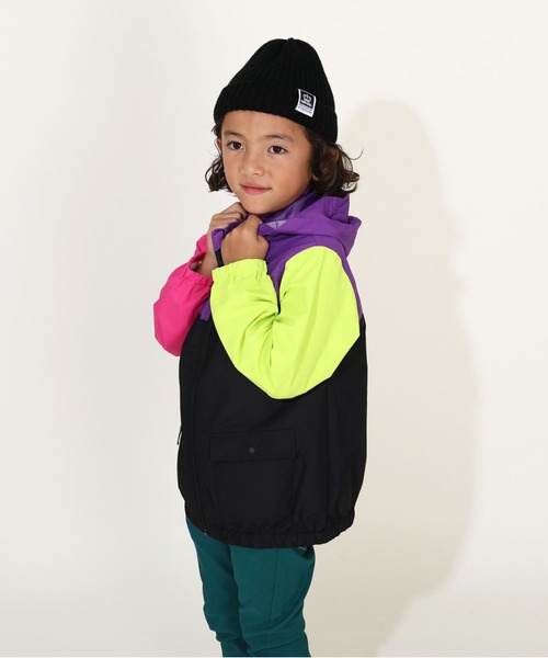 BABYDOLL（ベビードール）の「【防風撥水】2WAYウィンドブレーカー 9838K（ナイロンジャケット・キッズ・ブラック/ベビーピンク/チャコールグレー/オフホワイト/パープル/ベージュ/その他1/グリーン系その他7・90cm/100cm/110cm/120cm/130cm/140cm/150cm）」の14枚目の写真
