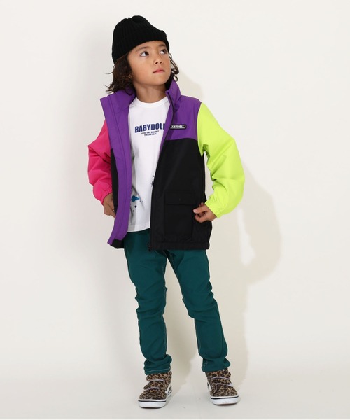 BABYDOLL（ベビードール）の「【防風撥水】2WAYウィンドブレーカー 9838K（ナイロンジャケット・キッズ・ブラック/ベビーピンク/チャコールグレー/オフホワイト/パープル/ベージュ/その他1/グリーン系その他7・90cm/100cm/110cm/120cm/130cm/140cm/150cm）」の17枚目の写真