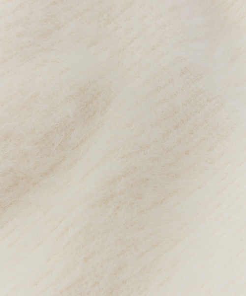 X-girl（エックスガール）の「HIGH NECK COMPACT KNIT TOP（ニット/セーター・レディース・ホワイト/チャコール・ONE SIZE）」の6枚目の写真