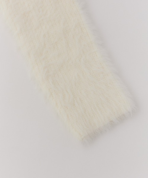 X-girl（エックスガール）の「HIGH NECK COMPACT KNIT TOP（ニット/セーター・レディース・ホワイト/チャコール・ONE SIZE）」の8枚目の写真