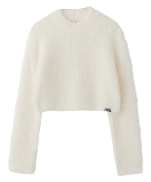 X-girl（エックスガール）の「HIGH NECK COMPACT KNIT TOP（ニット/セーター・レディース・ホワイト/チャコール・ONE SIZE）」の17枚目の写真