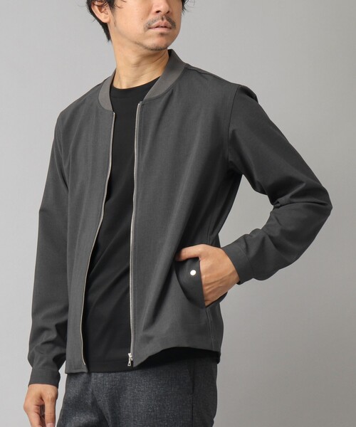 NOLLEY’S（ノーリーズ）の「【ACTIVE SECT】"ALL TIME DRY" MA-1 シャツブルゾン（ブルゾン・メンズ・チャコールグレー/ダークネイビー/ブラック・S/XL/L/M）」の7枚目の写真