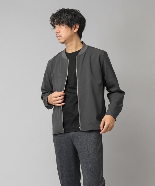 NOLLEY’S（ノーリーズ）の「【ACTIVE SECT】"ALL TIME DRY" MA-1 シャツブルゾン（ブルゾン・メンズ・チャコールグレー/ダークネイビー/ブラック・S/XL/L/M）」の11枚目の写真