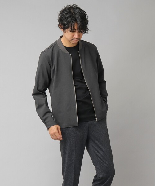 ■レア■MR. GENTLEMAN■チェック柄・袖MA-1 ブルゾン■XL相当 □レア□MR. GENTLEMAN□チェック柄・袖MA-1 ブルゾン□XL相当