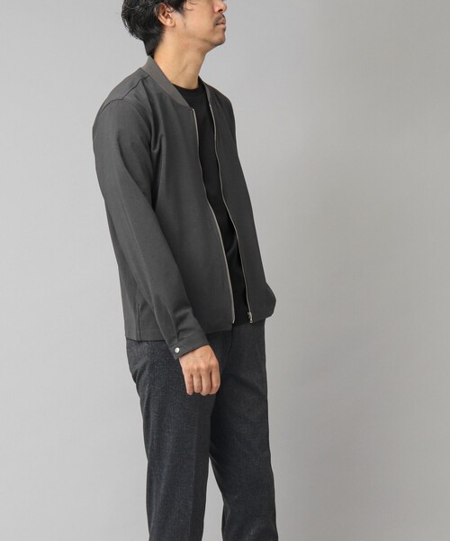 NOLLEY’S（ノーリーズ）の「【ACTIVE SECT】"ALL TIME DRY" MA-1 シャツブルゾン（ブルゾン・メンズ・チャコールグレー/ダークネイビー/ブラック・S/XL/L/M）」の14枚目の写真