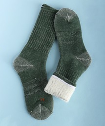 Healthknit（ヘルスニット）の「Healthknit ヘルスニット メリノウール 無地 ワンポイント刺繍 クルーソックス 25-27㎝（ソックス/靴下）」